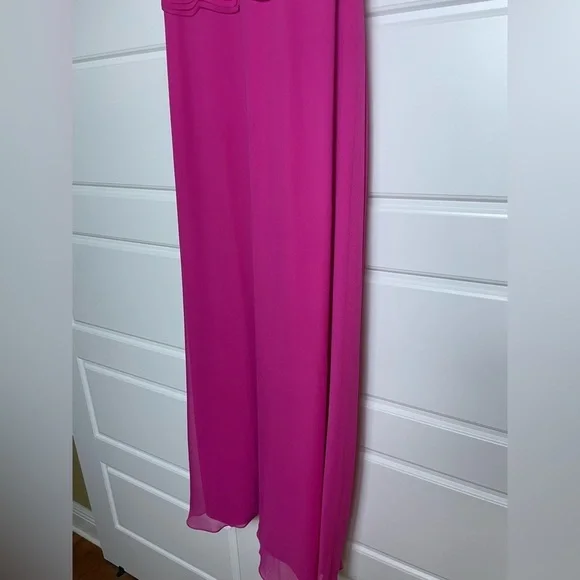 Tadashi Shoji Hot Pink Gown Style EI 8982L Vintage - Picture 3 of 7